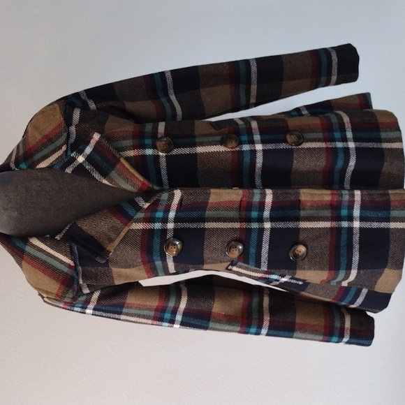 Me Jane Women's Plaid Peacoat Multi Color, Size XS - Picture 11 of 15